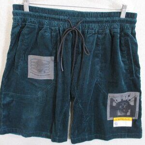Individualist Green Corduroy 9" Shorts Size XL Drawstring & Elastic